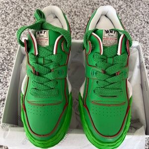 Maison Mihara Yasuhiro Mens Green Parker Low Top Sneakers